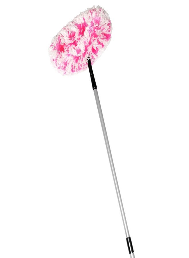 Fuller Brush Fuzzy Fan Duster – Dust & Clean Ceiling Fans, Walls, Woodwork – Polystatic & Microfiber Grabs & Holds Dust, Lint, Cobwebs & Dirt - Fan Duster with Handle (Pink) - Image 1
