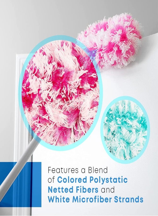 Fuller Brush Fuzzy Fan Duster – Dust & Clean Ceiling Fans, Walls, Woodwork – Polystatic & Microfiber Grabs & Holds Dust, Lint, Cobwebs & Dirt - Fan Duster with Handle (Pink) - Image 5