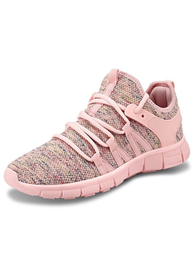 INZCOU Running Shoes Lightweight Tennis Shoes Non Slip Gym Workout Shoes Breathable Mesh Walking Sneakers Pink 11women / 10men - Image 3
