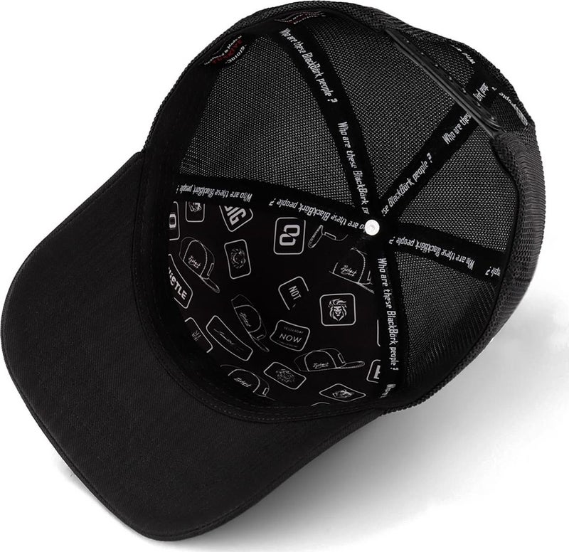 Black Börk V2 Trucker Not Today - Unisex Black Hat (Cap) with 2 Code Logo  - Image 2