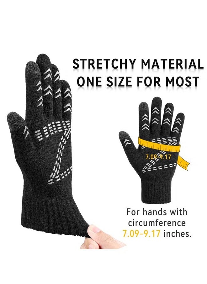 HS Winter Gloves For Men And Women, Thermal Gloves With Touch Screen Finger, Windproof Warm Glove For Cold Weather For Driving, Running, Cycling, Hiking  - Image 3