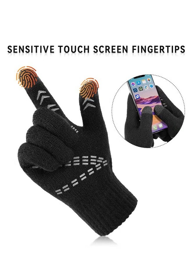 HS Winter Gloves For Men And Women, Thermal Gloves With Touch Screen Finger, Windproof Warm Glove For Cold Weather For Driving, Running, Cycling, Hiking  - Image 4