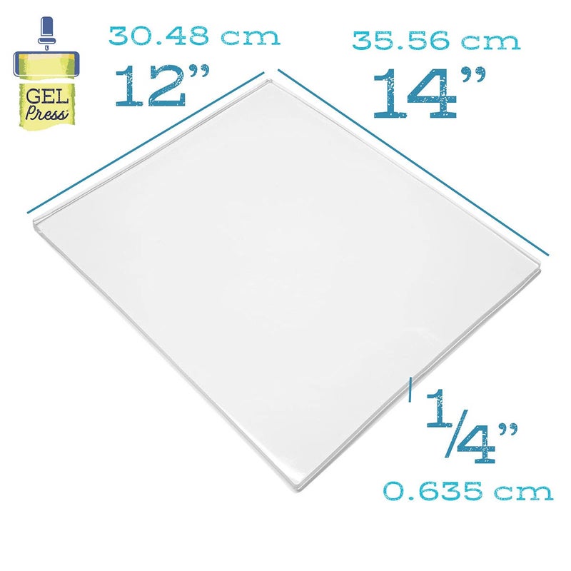 Gel Press Monoprinting Print Plate - 12â€ X 14â€ Gel Plate - Printmaking Supplies - Reusable Gel Printing Plate for Press Art for Card Making, Scrapbooking, Journaling, Arts and Crafts, Home Decor - Image 2