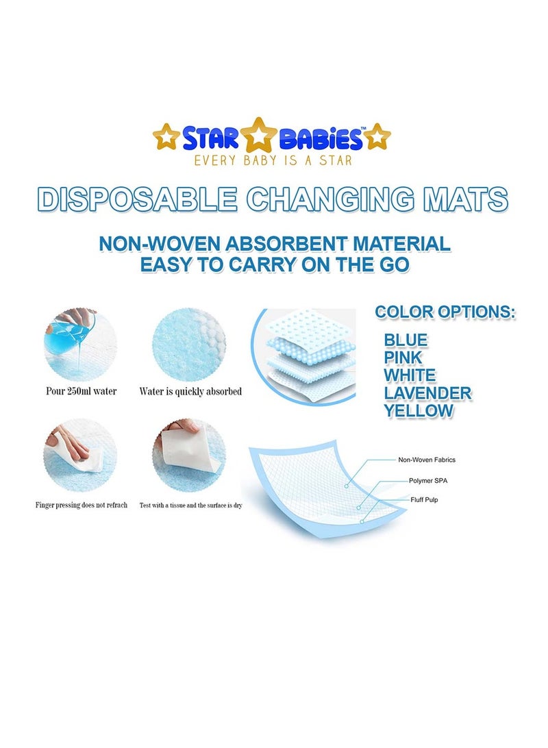 STAR BABiES Star Babies Combo Pack (Disposable Changing mat 20pcs, Scented Bag 5pcs (75bags) with  Disposable Breast Pad 5pcs) - Pink  - Image 3