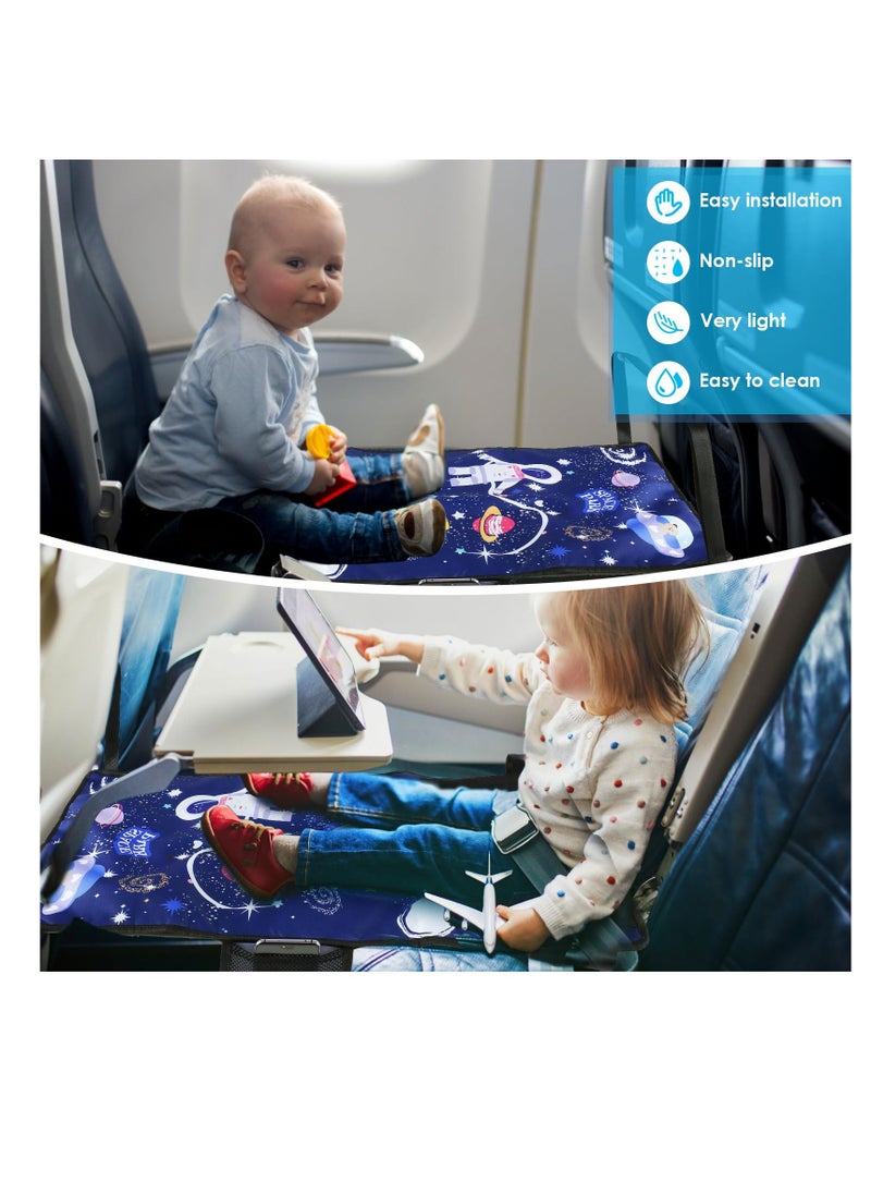 Excefore Toddler Travel Bed, Lightweight Toddler Airplane Seat Extender, Portable Toddler Travel Bed Kids, Kids Airplane Travel Essentials Airplane Travel Accessories, Storage Bag(Blue)  - Image 4