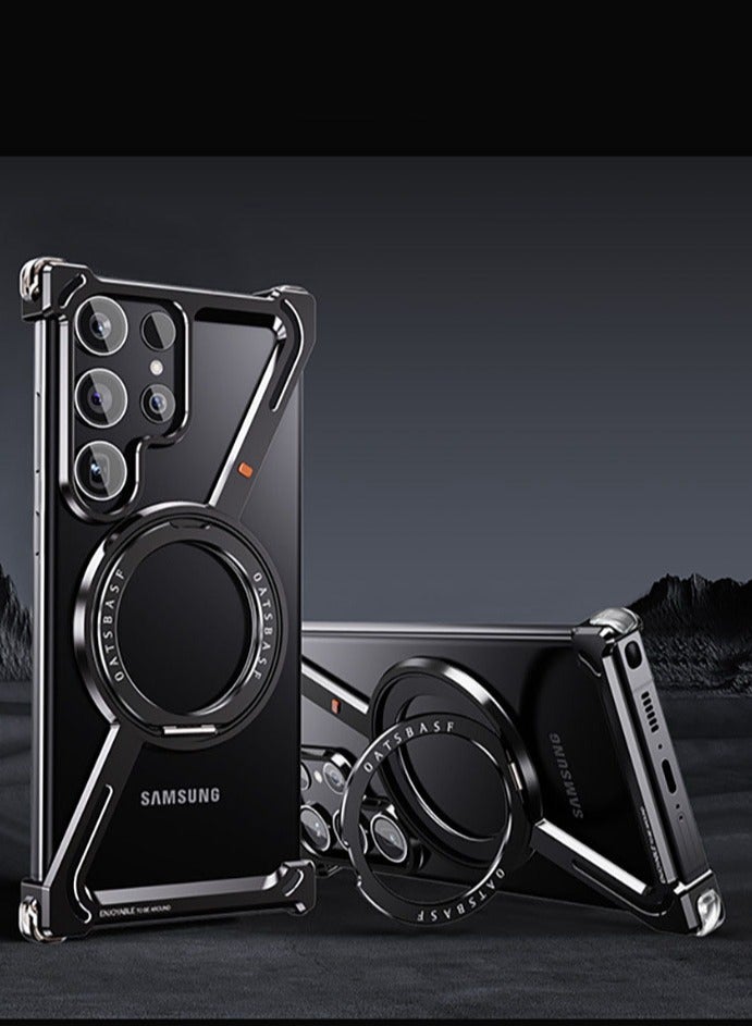 general Mobile Phone Case Compatible with Samsung Galaxy S25 Ultra, 360° protection, slim fit, Kickstand Aluminum Metal Frameless Design Bumper Case, Protective Shock Grade Shell - Image 1