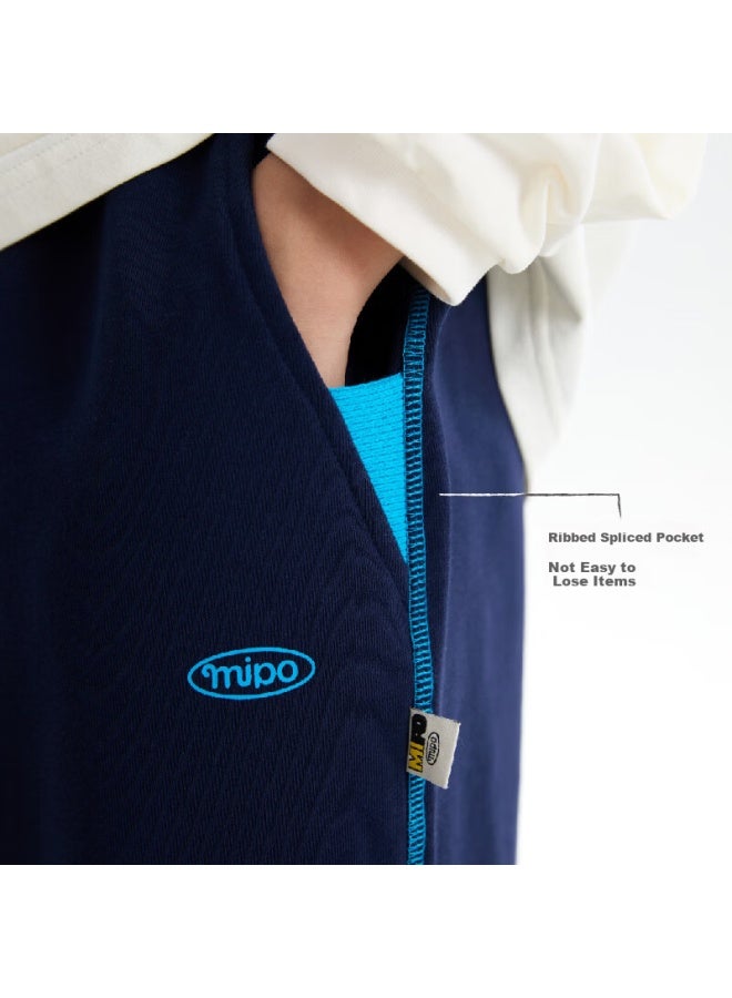 Mipo New Kids' Spring Sports Outdoor Casual Breathable Loose Jogger Pants Navy Blue 120cm