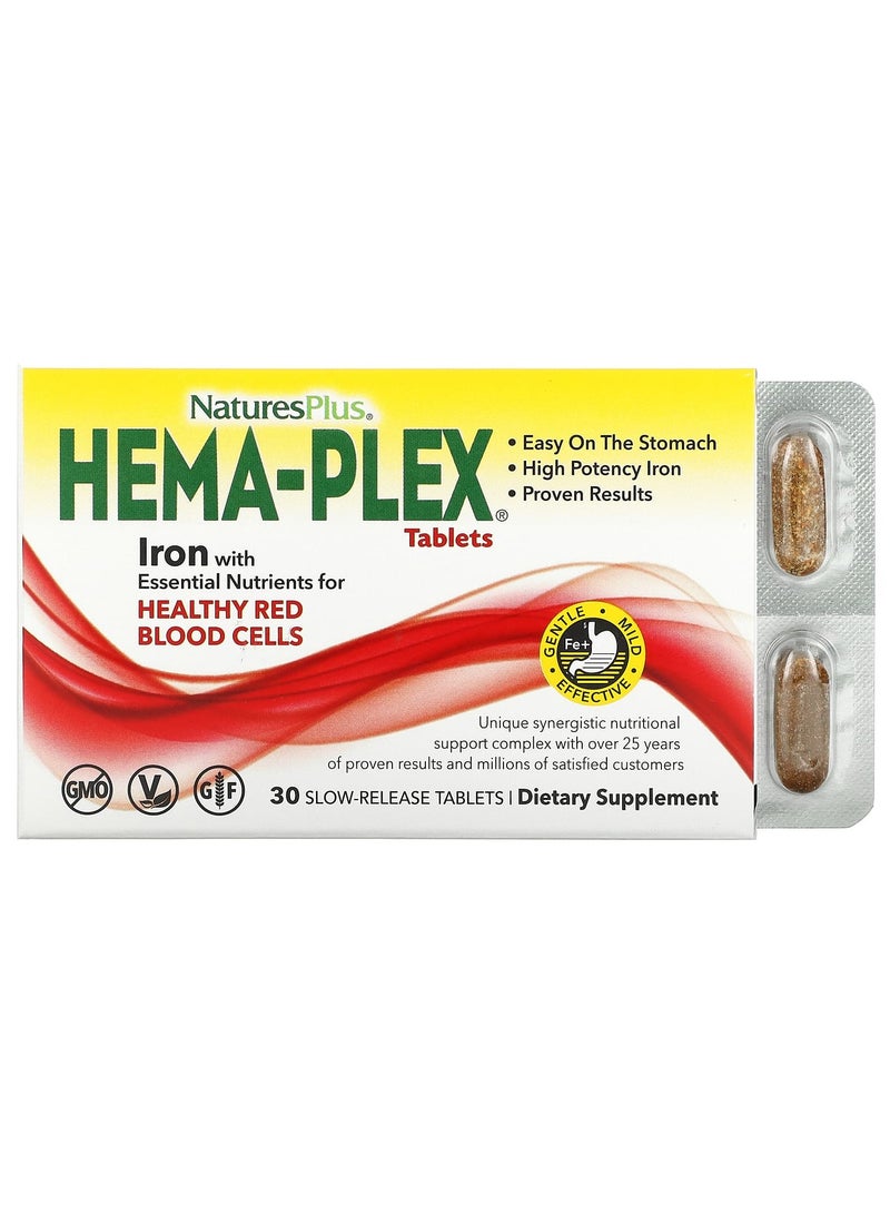 NaturesPlus Hema-Plex, 30 Slow-Release Tablets - Image 1