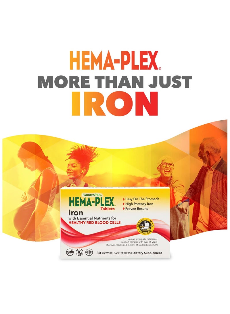 NaturesPlus Hema-Plex, 30 Slow-Release Tablets - Image 2