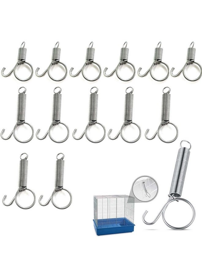 Cotsdan Cotsdan 20Pcs Spring Door Latch for Cages Metal Finger Spring Hooks 2 Sizes Multi-Functional Wire Cage Spring Latch Security for Fixing Pet Cage Door Dog Cat Hamsters Bunny Bird Parrot Cages Hook  - Image 1