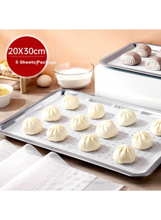 MAX COOK Maxcook Steamer Cloth, Silicone Steaming Mat, Steamed Bun Steamer Liner, Steamer Paper, 20*30Cm, 5 Pieces, Mcpj2158 - Image 1