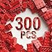 RWDTER 300 Piece Building Bricks Bulk 6 Size Classic Mixed Building Block Set Compatible with Lego and Major Brands Suitable for Boys and Girls Over 6 Years Old Red - Image 2