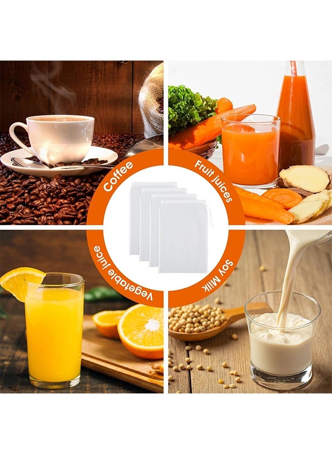 JS 4 Pcs Food Grade Soy Milk Filter Bags, Vegetable Juice Filter Bag, 200Mesh 75Micron 20*30CM Fine Mesh Bag, Reusable Filter Bags for Nut Milk, Juice, Yogurt, Cold Brew, Home Brewing - Image 5