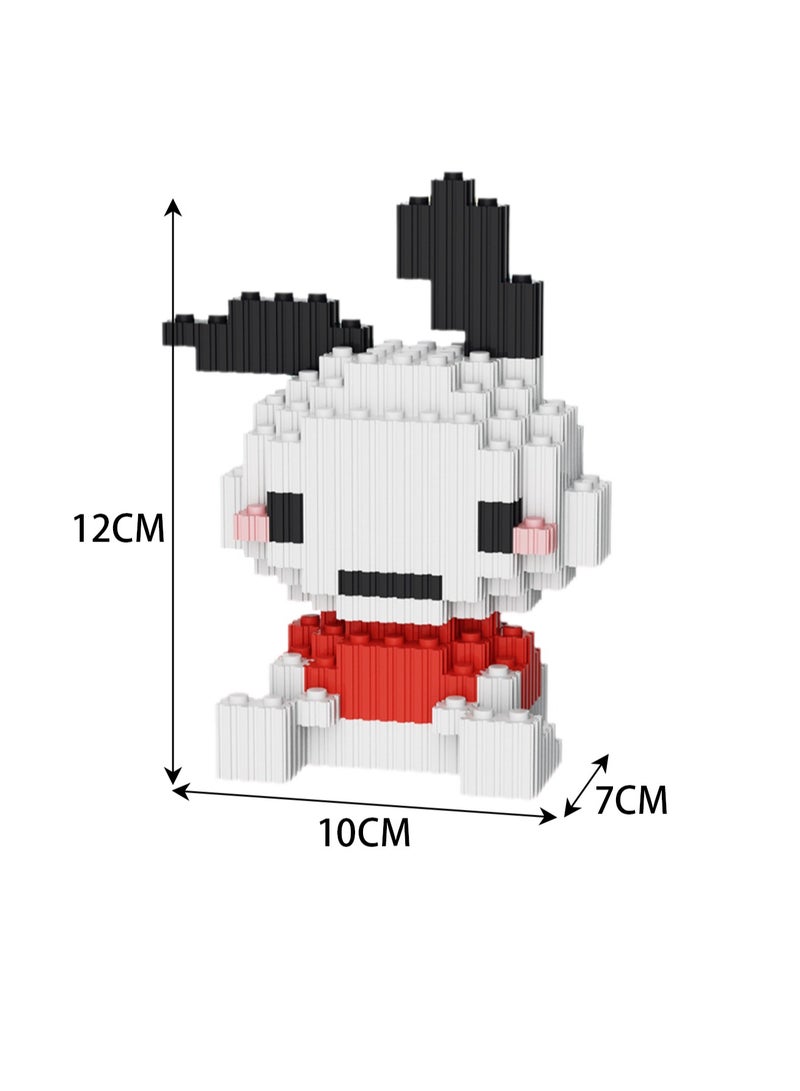 مكعبات بناء جسيمات صغيرة مصغرة هدية لعبة ألغاز تعليمية للأطفال (كلب ذو معطف أحمر وخز الأذن) - Image 2