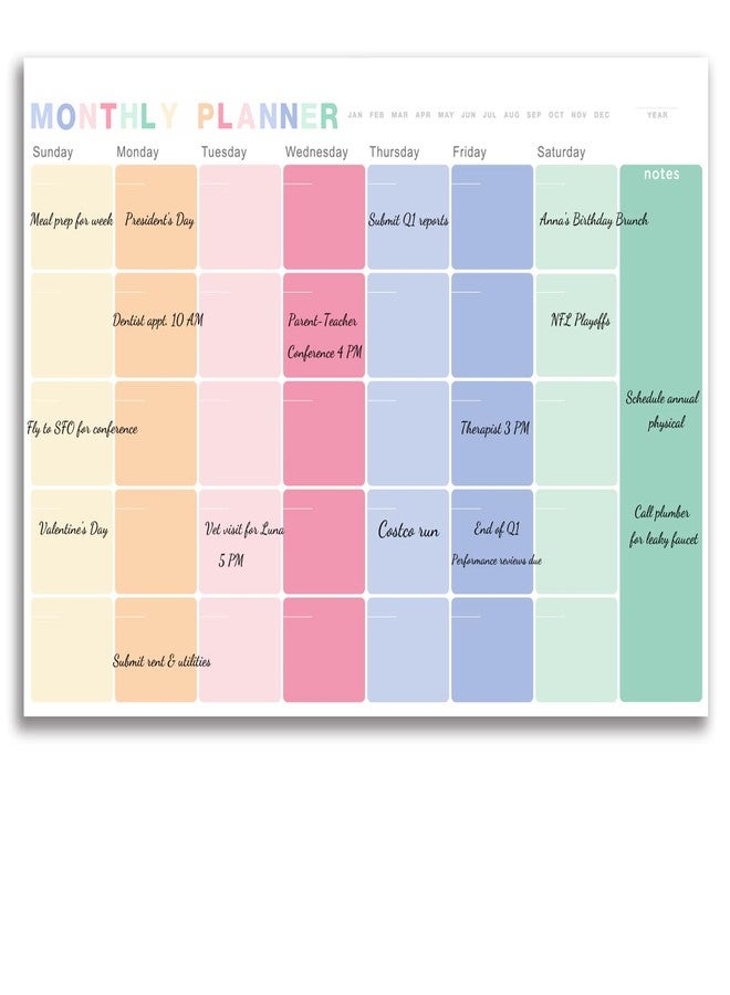 CDXHOME Monthly Planner Notepad - Undated 52 Sheets Desk Calendar, A4 (8"x11") Planning Pad for Office, Home, School, Fitness, Meal & Project Organization - Image 2