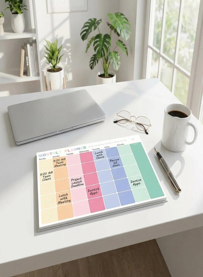 CDXHOME Monthly Planner Notepad - Undated 52 Sheets Desk Calendar, A4 (8"x11") Planning Pad for Office, Home, School, Fitness, Meal & Project Organization - Image 3