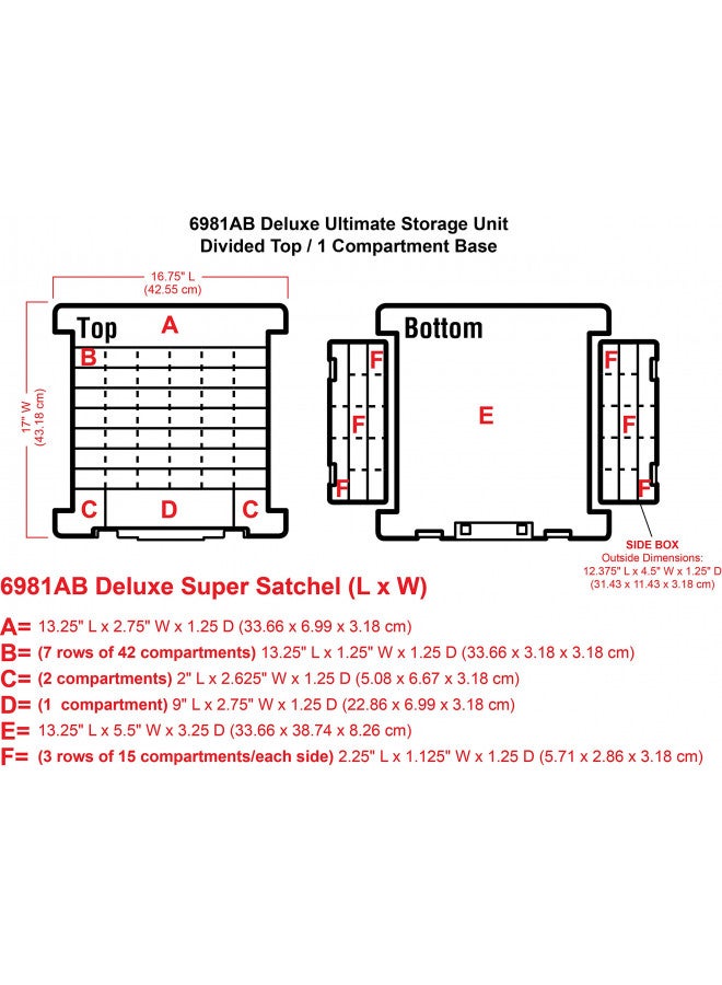 ArtBin 6981AB Super Satchel Deluxe Divided Base, Large Portable Art & Craft Organizer with Drawers, [1] Plastic Storage Case, Clear - Image 3