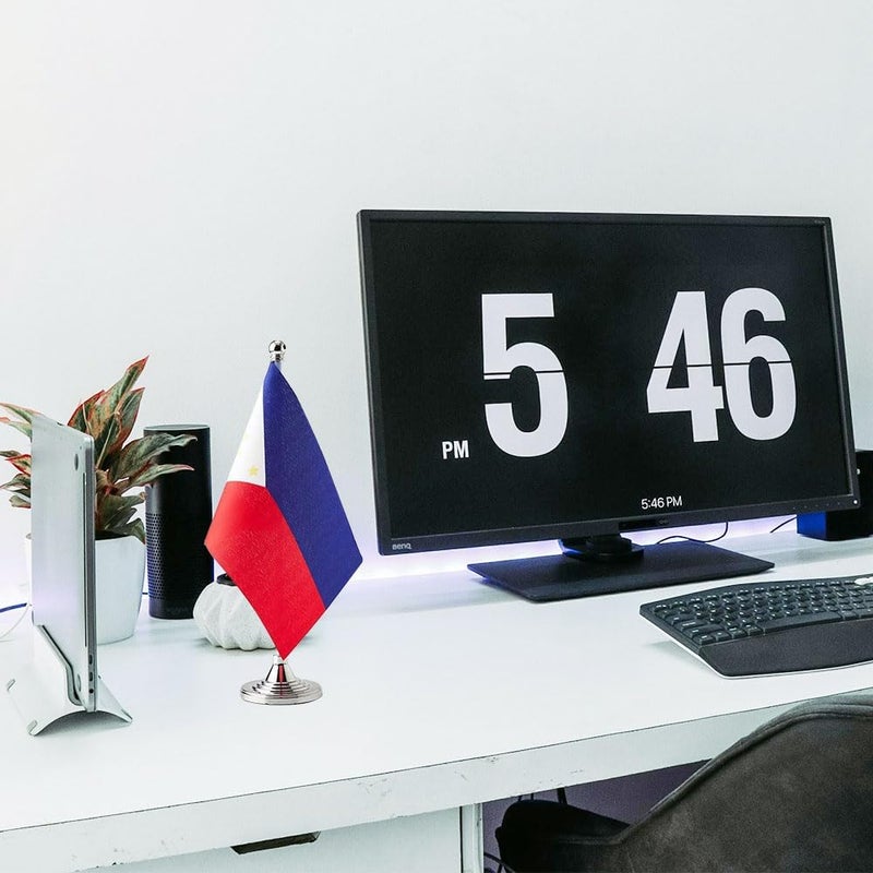 mflagperft Philippines Flag Philippine Flags, Small Mini Philippine Desk Flag, Used for Table Office Classroom Home Patriotic Events Decorations - Image 3