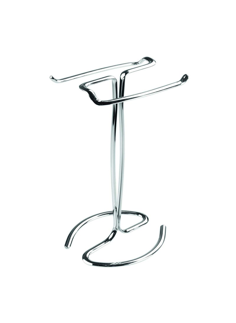 InterDesign iDesign Metal Hand Towel Rack, The Axis Collection – Holds 2 Hand Towels, 7.75” x 6.25” x 13.5”, Chrome  - Image 4