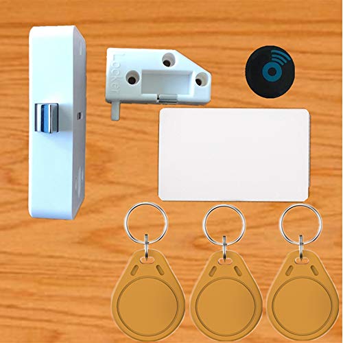 Boolian Electronic Cabinet Lock, Hidden DIY RFID Invisible Cabinet Lock， RFID Card/Tag Card/Induction Swipe Card to Unlock,for Wooden Drawer Locker Cupboard - Image 2