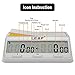 LEAP Chess Clock Digital Chess Timer Advanced for Board Game and Chess Timer with Large Screen Bonus Delay Count Down up Alarm Milk Wihite - Image 3