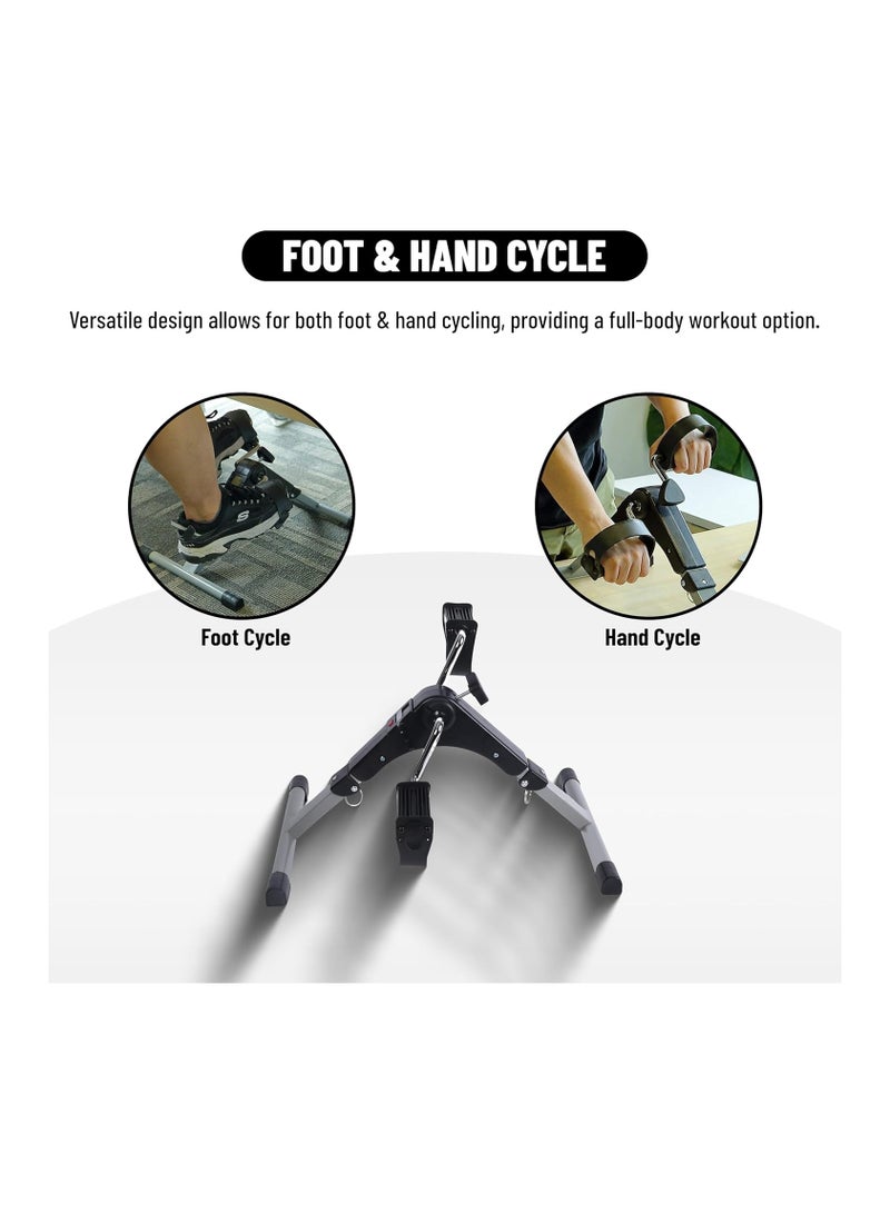 ENDLESS  Endless Folding Pedal Exerciser with LCD Monitor | Black | Material: Alloy Steel | Mini Under Desk Exercise Bike Foot Hand Cycle Portable, Arm and Leg Exercise Peddler Machine | For Men and Women  - Image 3
