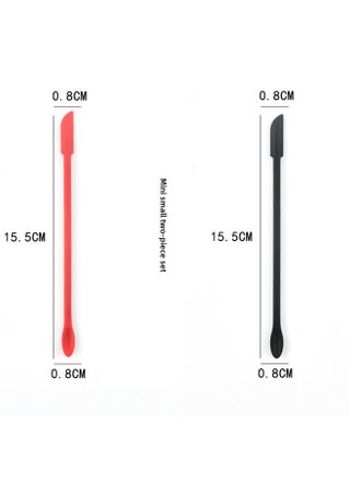 Mini Silicone Double-headed Sharp Scraper Spoon Cosmetic Skin Care Products Extraction Tool Set Including Avocado Jam Scraper-Specifications:Mini# Red And Black Two-piece Set - pzsku/ZD3BA1D3487A7944B97A1Z/45/1746211377/95b612eb-93fd-4b2b-a4ce-177409297bbb