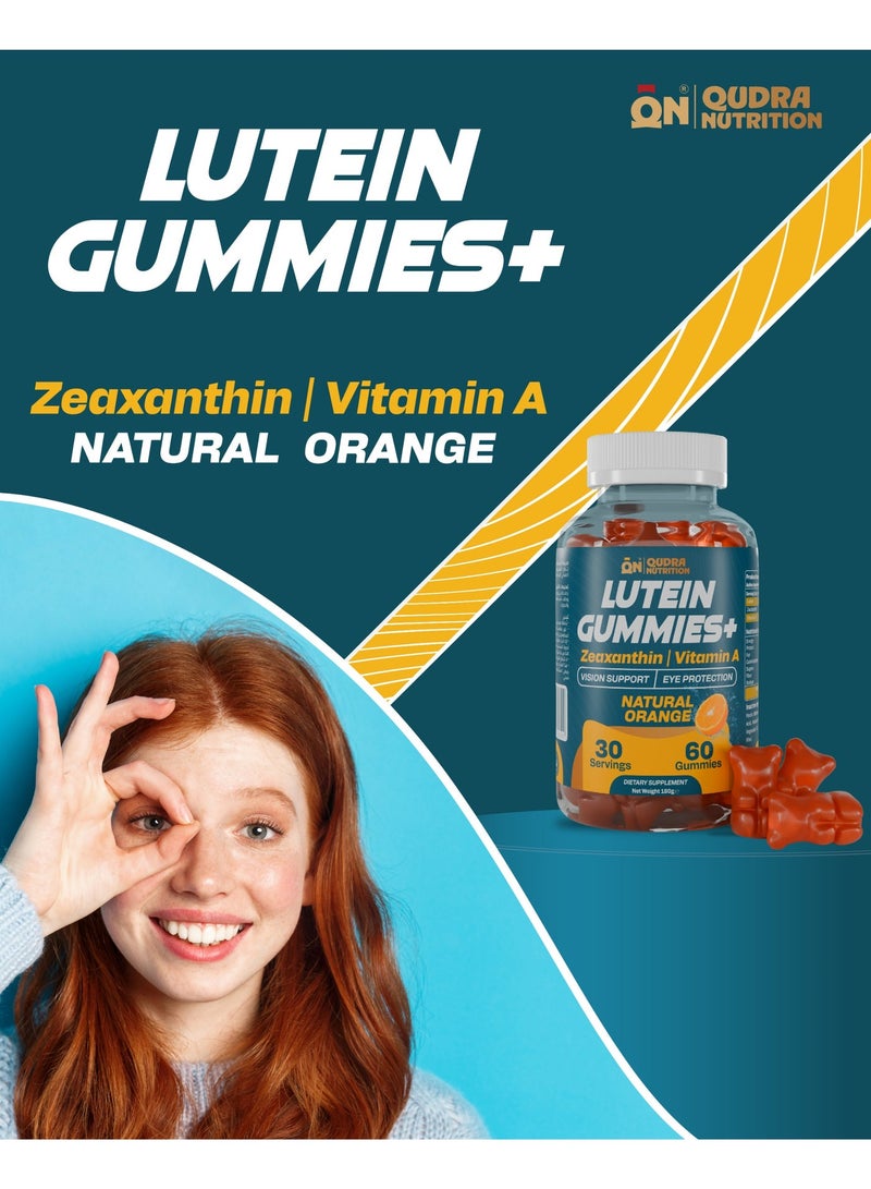 Qudra Nutrition Lutein 12 mg + Zeaxanthin 2.4 mg Gummies with Vitamin A 800 mcg RAE | Advanced Eye Health & Vision Support | Blue Light Protection | Delicious Daily Vision Gummies - Image 2