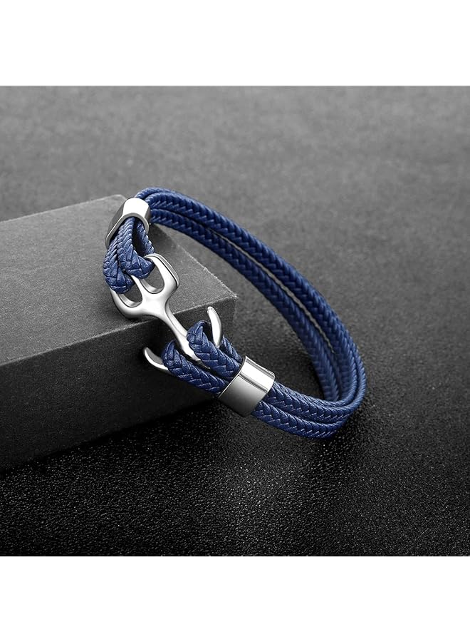 erorex Unisex Handmade Multilayer Vintage Anchor Cuff Bracelet For Stylish Accessory - Image 2