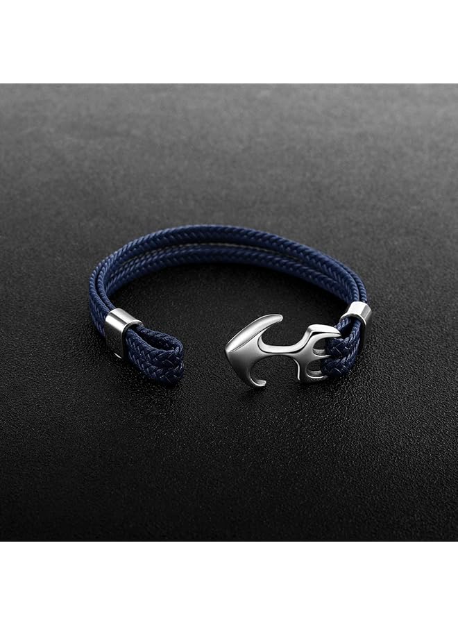 erorex Unisex Handmade Multilayer Vintage Anchor Cuff Bracelet For Stylish Accessory - Image 3