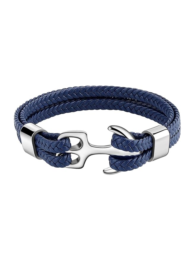 erorex Unisex Handmade Multilayer Vintage Anchor Cuff Bracelet For Stylish Accessory - Image 1