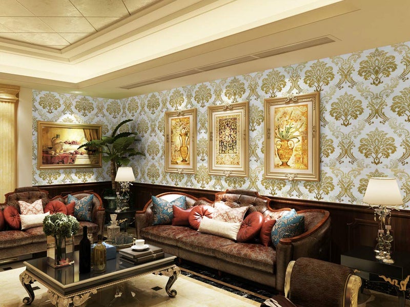 Wollzo - A01F1111 Golden Flower self Adhesive Wallpaper (45 x 500 cm) - Image 3