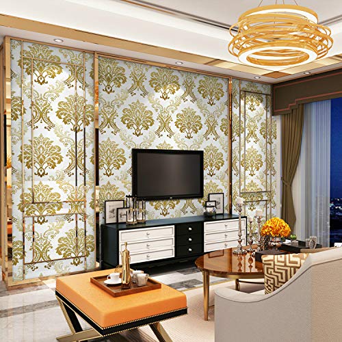 Wollzo - A01F1111 Golden Flower self Adhesive Wallpaper (45 x 500 cm) - Image 2