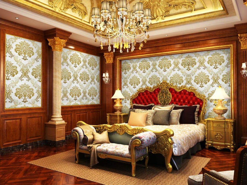 Wollzo - A01F1111 Golden Flower self Adhesive Wallpaper (45 x 500 cm) - Image 4