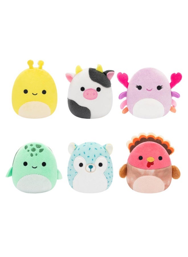 Squishmallows Micromallows Original Micromallows 6-Pack – Danny,Dane,Malcom,Lena,Leonard,Noah. - Image 1