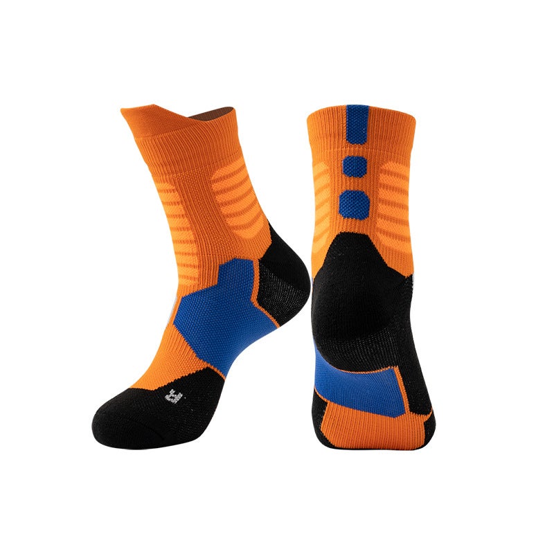 Generic 2022 Adult Elite Basketball Socks for Men and Women Medium-sized Towel Bottom Thickened Non-slip Wear-resistant Breathable Running Socks BLACK COLOCKING - Image 2