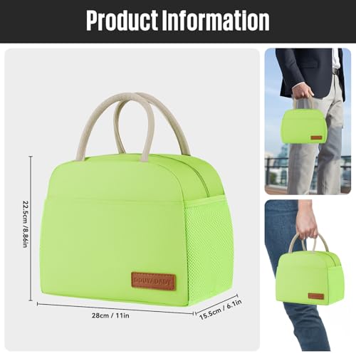 douyadady Lunch Bag WomenMen Lunch Box WomenMen green - Image 3