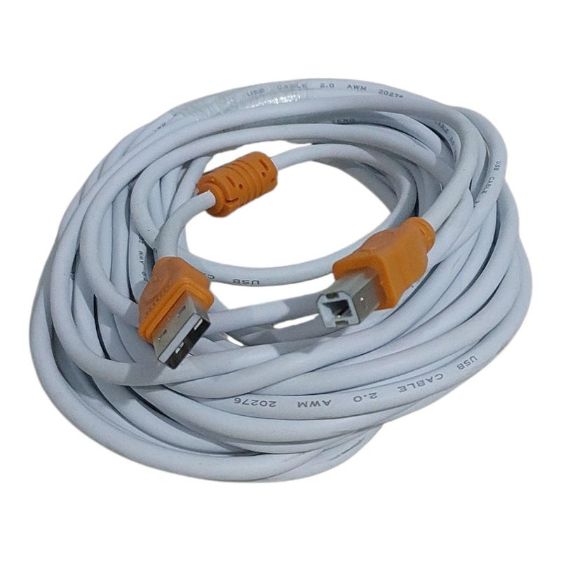 Printer USB Cable - 10 Meters - Compatible with Most Types of Printers, Fax Machines, and Scanners for Connecting Them to PC and Laptop at a Distance of 10 Meters. (Z-10M) - Image 2