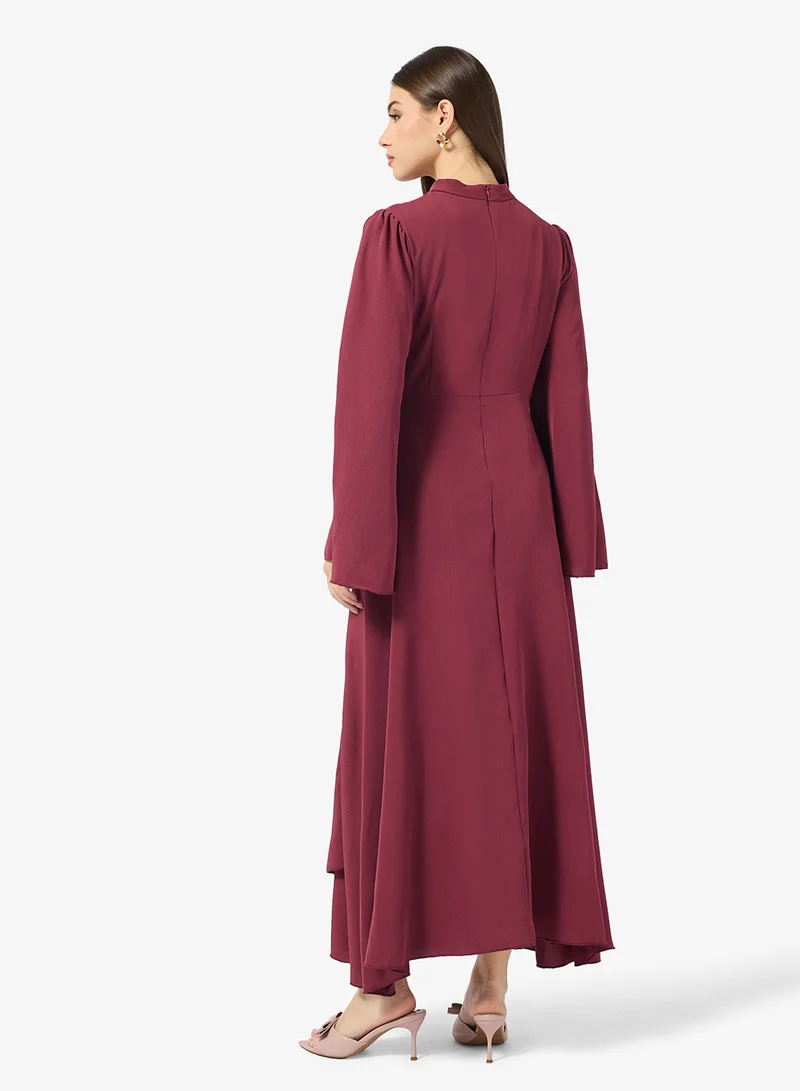 ايلا A-line Dress With Flared Sleeves