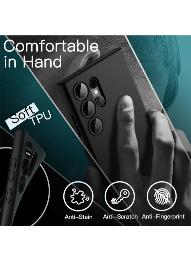 Protect PROTECT Premium Silicon Magnetic Phone Case for Samsung S25 Ultra | Black, Anti-Scratch, Full Protection, Wireless Charging Compatible, High Quality – Model: SMS25UBLK  - Image 5