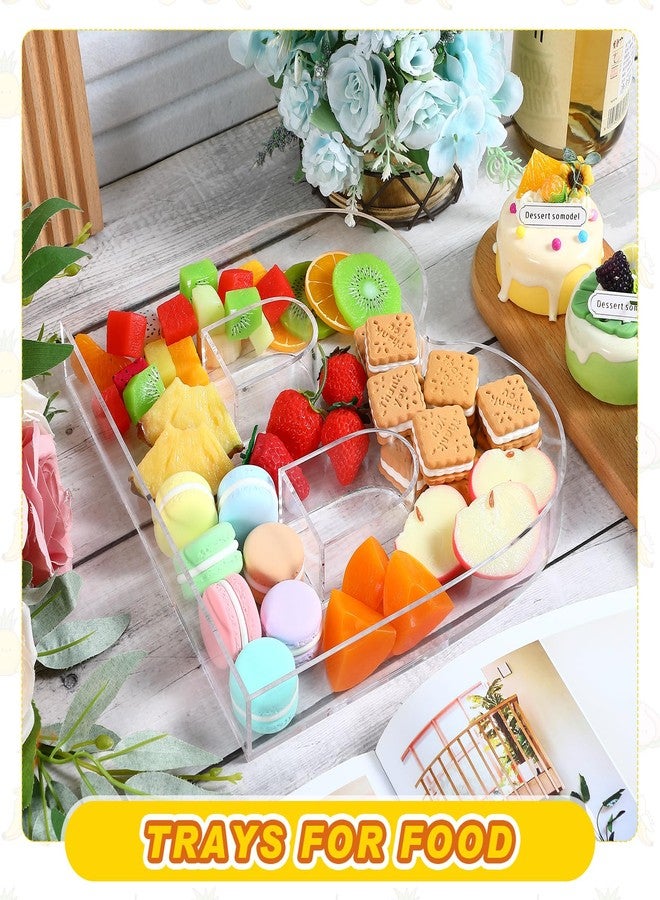 Uiifan 10'' Acrylic Letter Box Form Tray Display Fillable Letter Charcuterie Box Acrylic Candy Dish for Birthday Party Reusable Plates for Food, Not Include Lid(Clear,Letter B) - Image 3