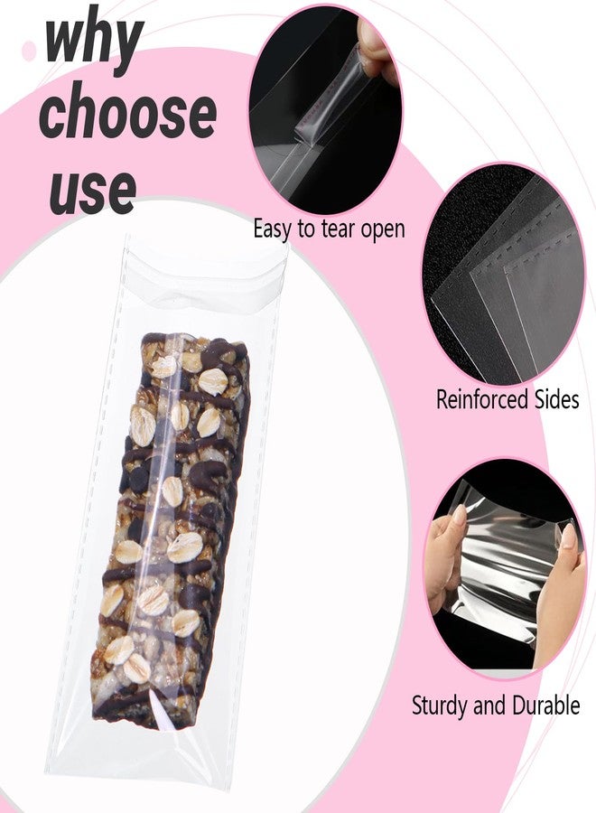 ROSPAKTEK 100Pack 3x6Inches Granola Bar Bags Cakesicle Packaging Bags Rice KrispiesTtreats Individually Wrapped Cellophane Packaging for Treat Cereal Bar Cookies Macaron Soap Chocolate Truffle - Image 2