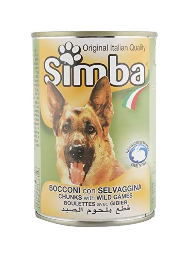 Simba Chunks With Wild Games Dog Canned Food, 415g