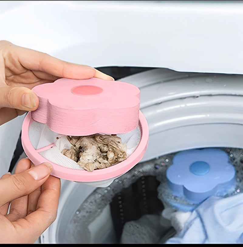 Lint Filter - Reusable Floating Mesh Trap for Washing Machine, Collects Pet Hair & Debris, Easy to Clean Screen Protector, Prevents Clogging, Durable Plastic Frame, Random Colors, 4 Pieces Pack - Image 3