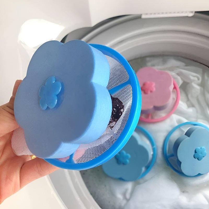 Lint Filter - Reusable Floating Mesh Trap for Washing Machine, Collects Pet Hair & Debris, Easy to Clean Screen Protector, Prevents Clogging, Durable Plastic Frame, Random Colors, 4 Pieces Pack - Image 5