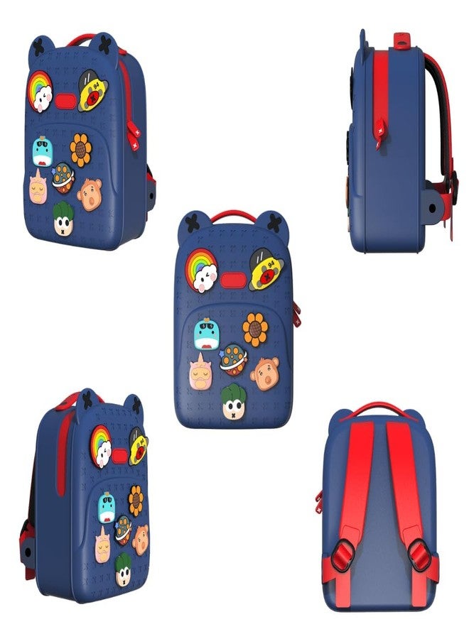 Alokik Enterprise Alokik School Bags for Girls Waterproof Material for Fun Loving Kids School Bag, Eco-Friendly School Bags for Boys and Girls with a Tic Tac Moveable Trinkets Backpack gift for kids (Blue) - Image 5