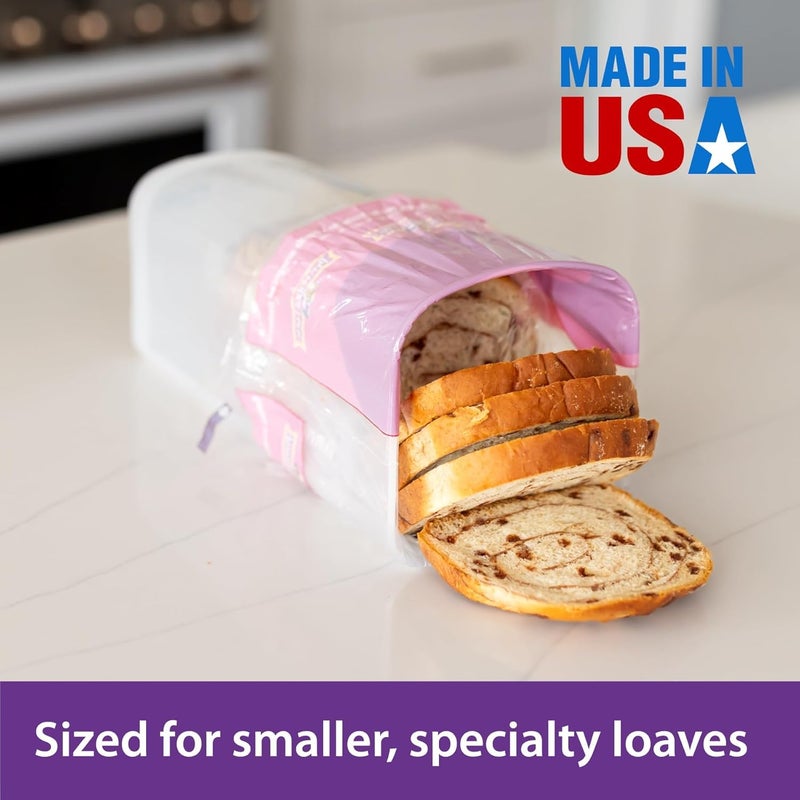Buddeez Bread Buddy for Small Specialty Loaves, Bread Box, Bread Container, Fresh Bread Dispenser â€“ White Lid - Image 3