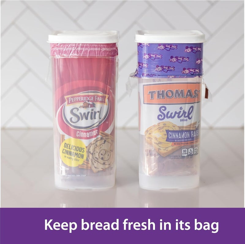 Buddeez Bread Buddy for Small Specialty Loaves, Bread Box, Bread Container, Fresh Bread Dispenser â€“ White Lid - Image 4