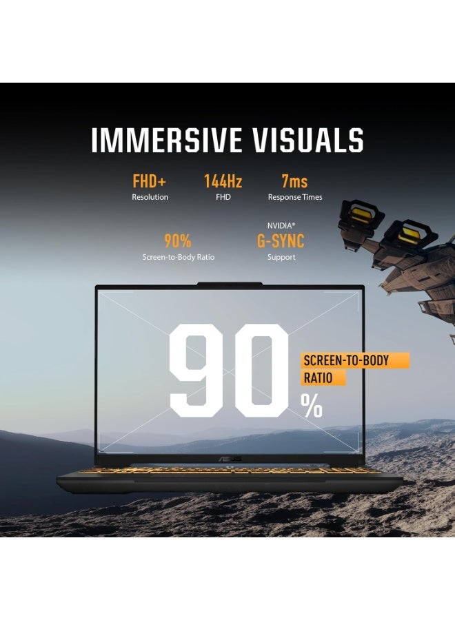 أسوس لابتوب الألعاب TUF Gaming F16 (FX607VU-RL001W) 16 بوصة FHD+ 144Hz – معالج Intel Core 5-210H، 32GB RAM، 2TB SSD، NVIDIA GeForce RTX 3050، رمادي ميكانيكي، ويندوز 11 هوم (محدث) - Image 5