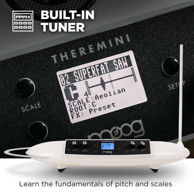 MOOG Theremini - Theremin with Pitch Correction, CV Out, Built-in Tuner and Speaker, Animoog Synthesizer Sound Engine with 32 Presets and LCD Screen - Image 4